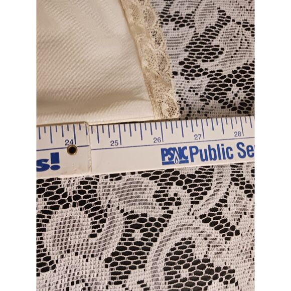 Vintage Repaired Cream High Neck Flowy Slip Dress - Picture 15 of 15